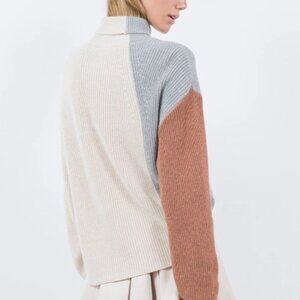 NEW Block colors Sweater Cotton Blend